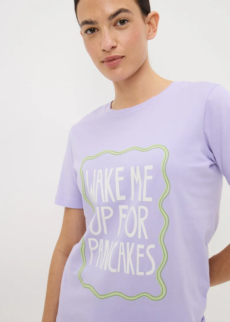 ماتلان Lilac Pancakes Wide Leg Pyjama Set